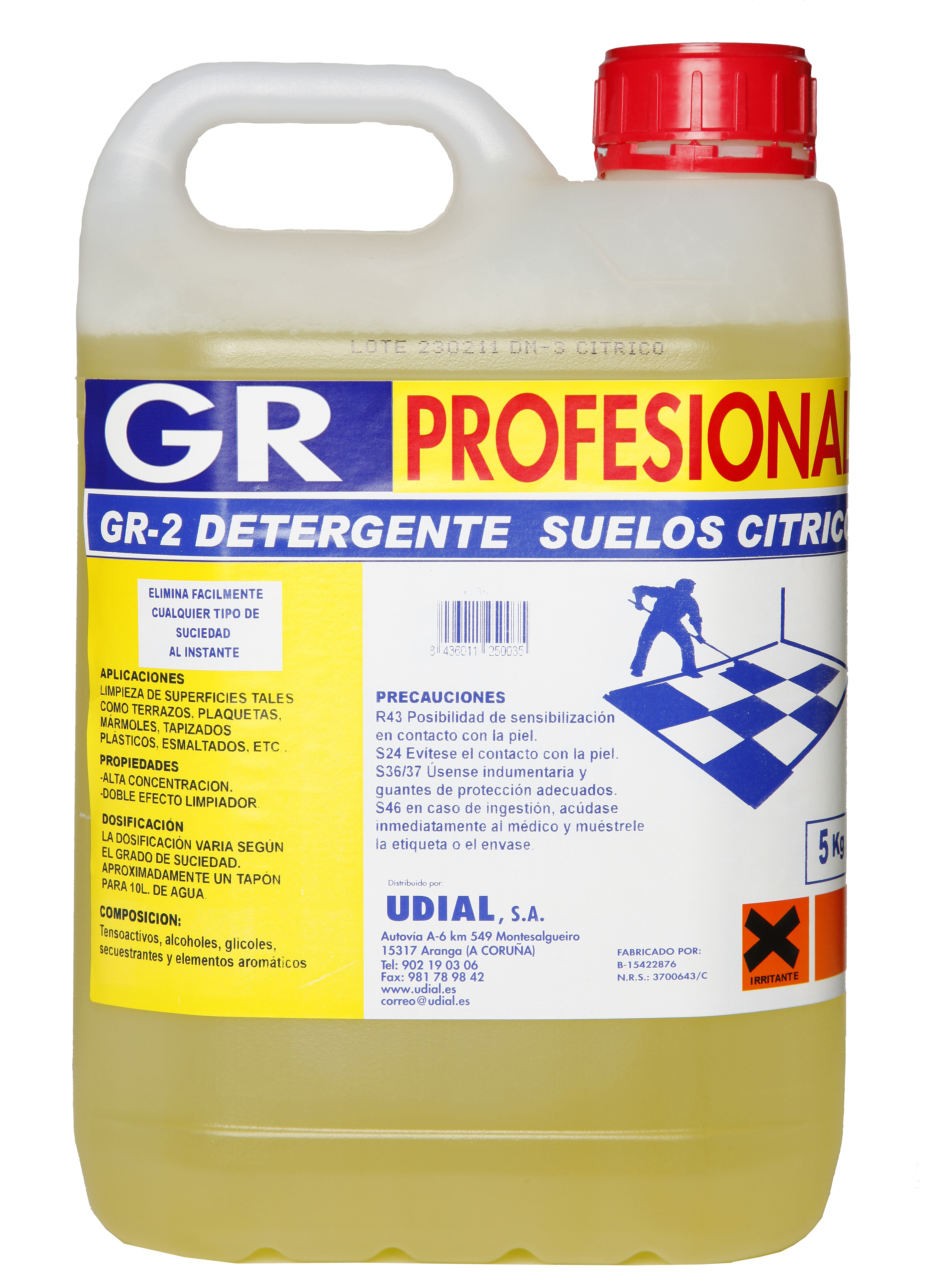 GR-2 DETERG.SUELOS CITRICO 5KG