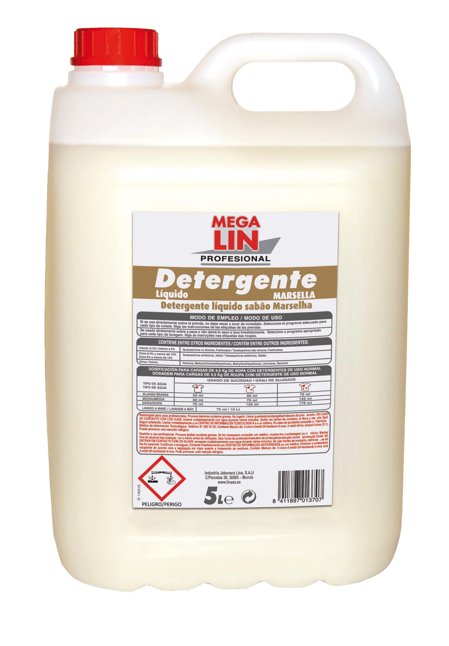 DETERGENTE TEXTIL MEGALIN 5L