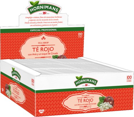 (030)TE ROJO HORNIMANS 100 SOBRES