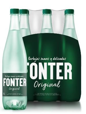 FONTER 1000 AGUA C/GAS PET 6UD
