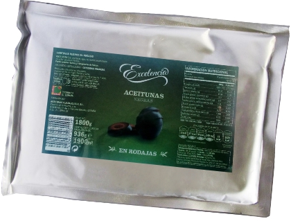ACEITUNAS NEGRAS RODAJAS POUCH  1,8KG (1)